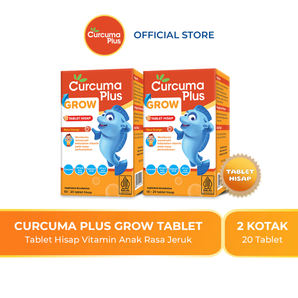 Curcuma Plus Grow Orange Tablet 20s - Paket isi 2