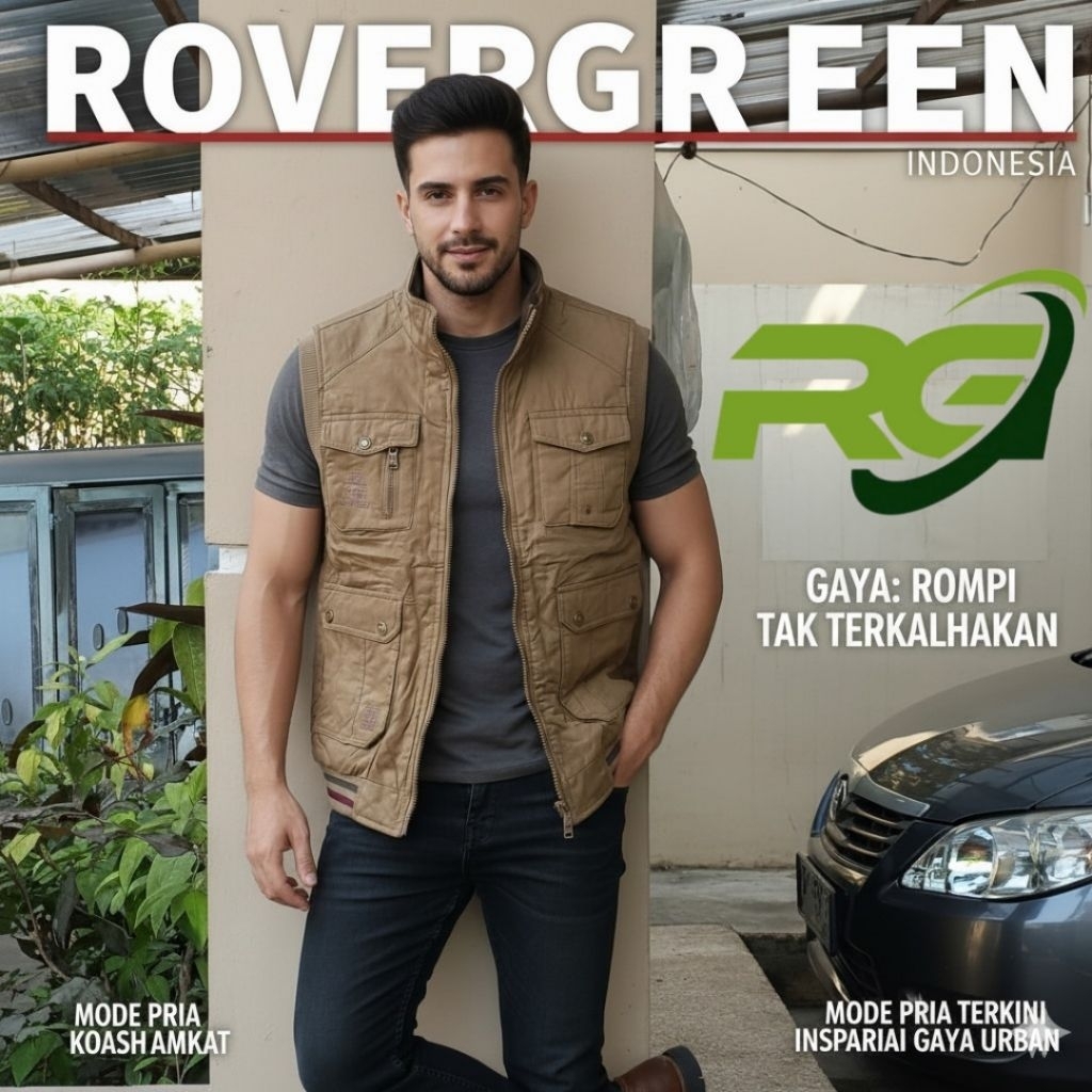 Rompi Pria Bolak balik polos keren