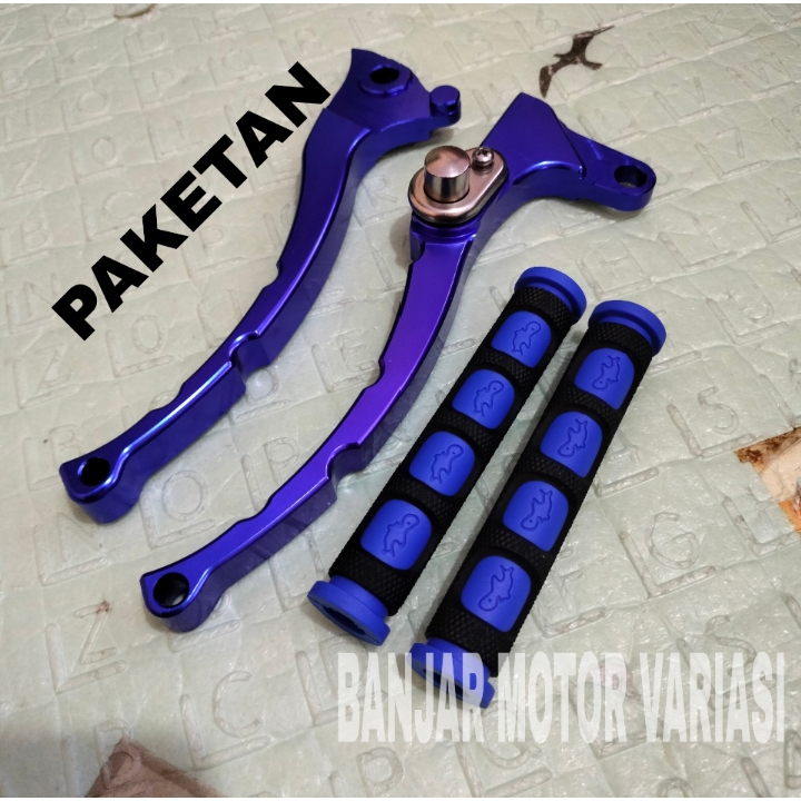 PAKET HANDLE REM VARIASI / HANDLE REM FULL CNC + KARET HANDLE MIO YAMAHA SERIES MIO J SOUL GT 115 XE