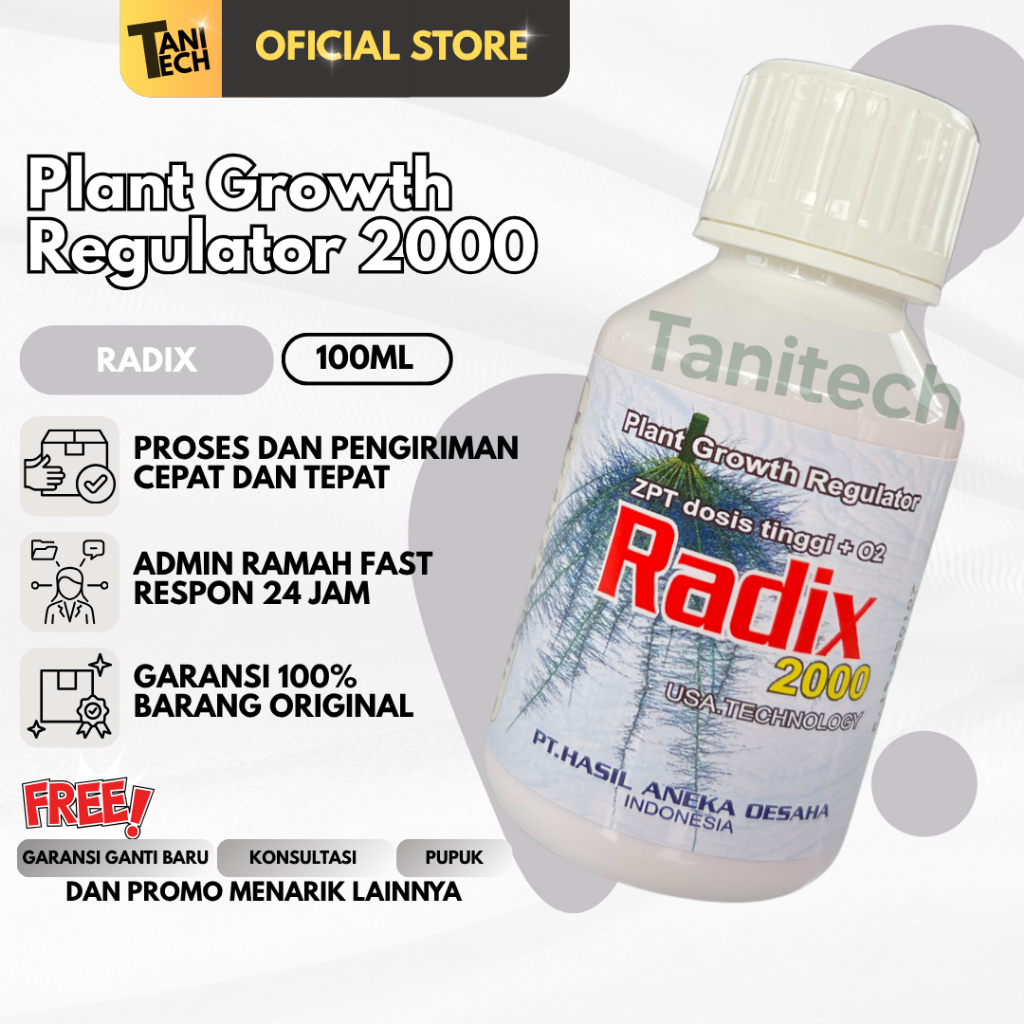 ZPT RADIX 2000 PGR 100ML Pupuk Perangsang Akar & Pertumbuhan Cepat
