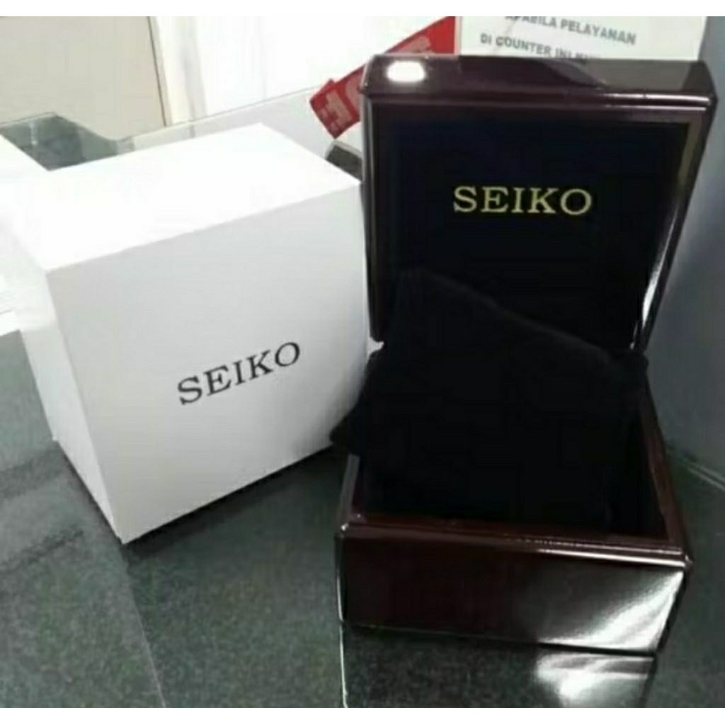 box seiko kayu kotak jam seiko premium bahan kayu