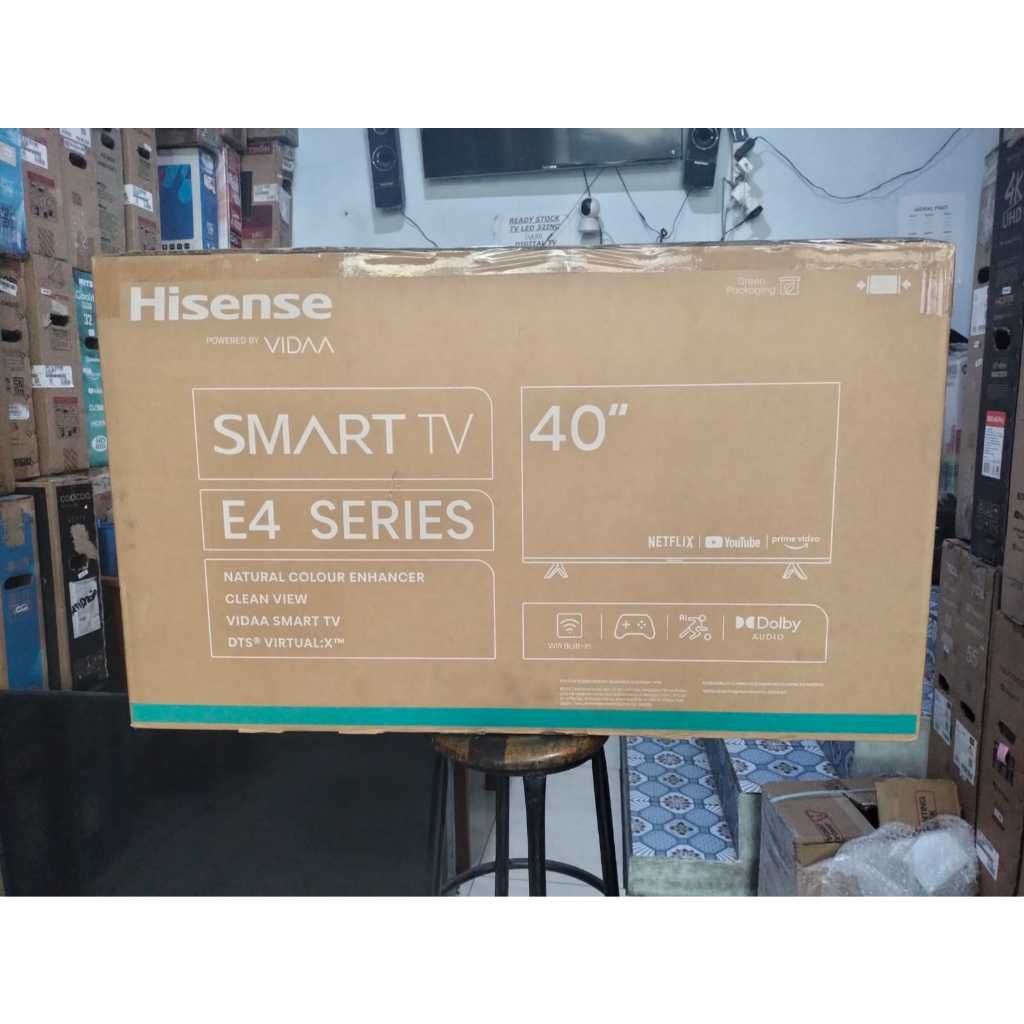 100% BARU TV LED Hisense 40E4H SMART TV Youtube Wifi Netflix HDMI USB DVBT-T2 3810F