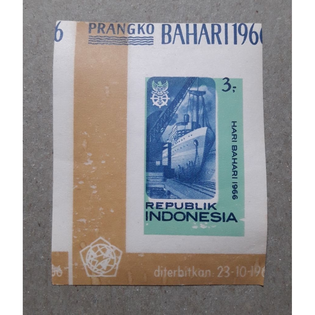prangko souvenir sheet hari bahari tahun 1966 ( ERROR )