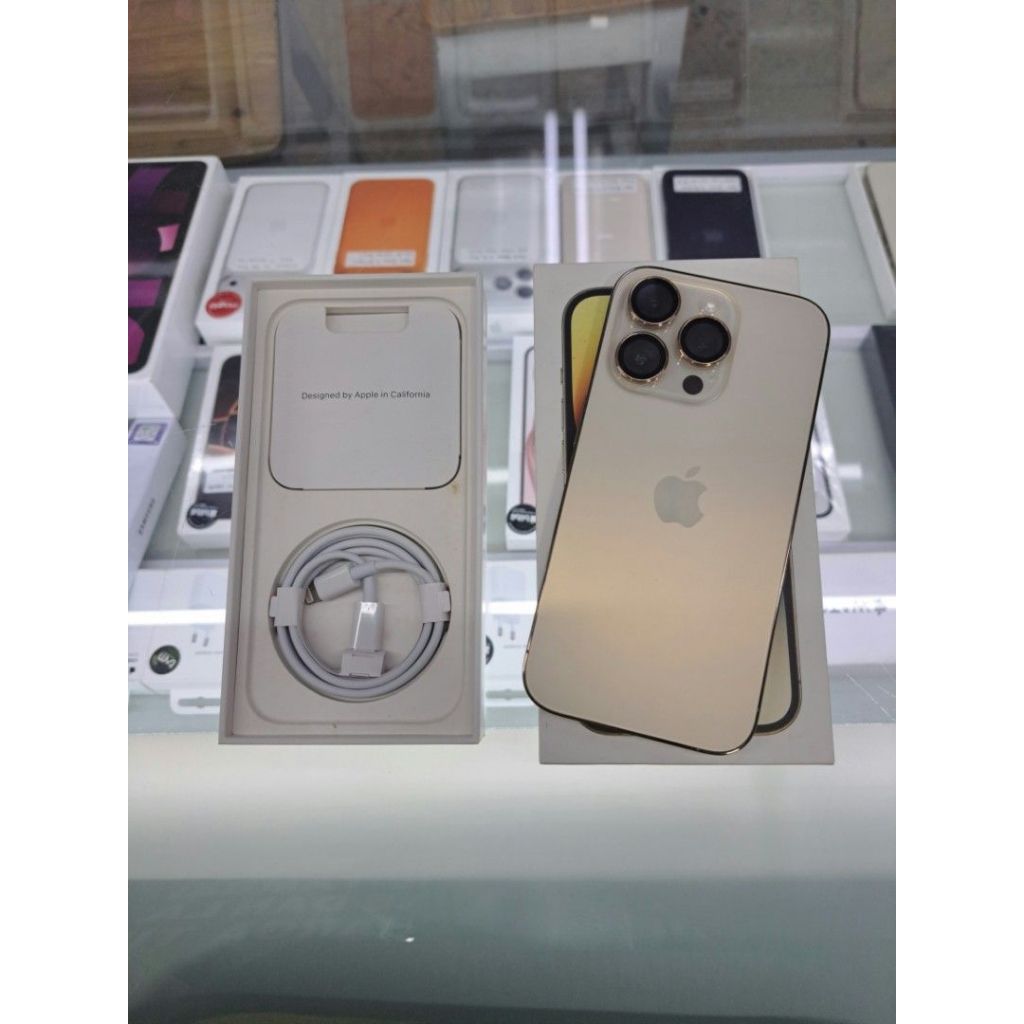 Second Apple IPhone 14 Pro 256GB Gold Ex IBOX Mulus Fullset Original Bisa Nego