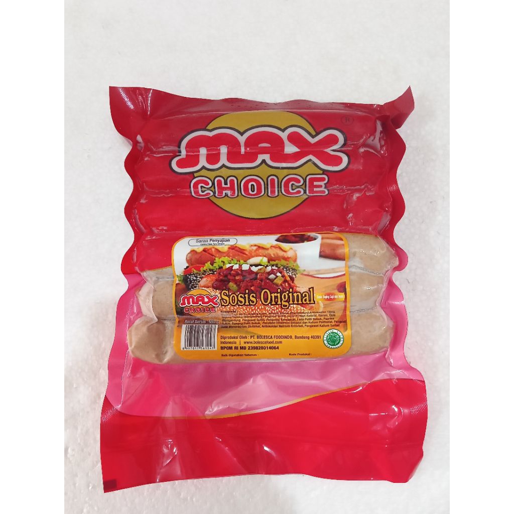 Max Choice sosis jumbo/daging ayam & sapi 500