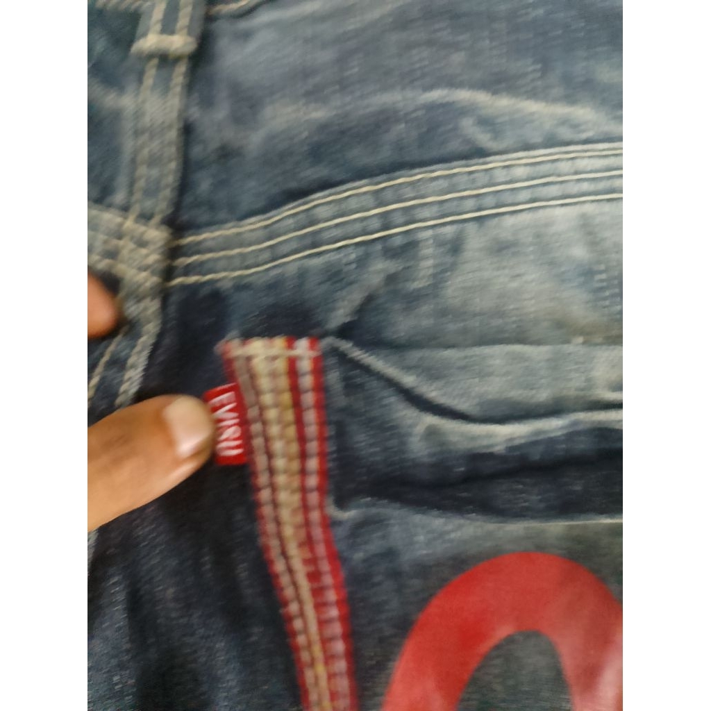 celana pendek jeans evisu jeans