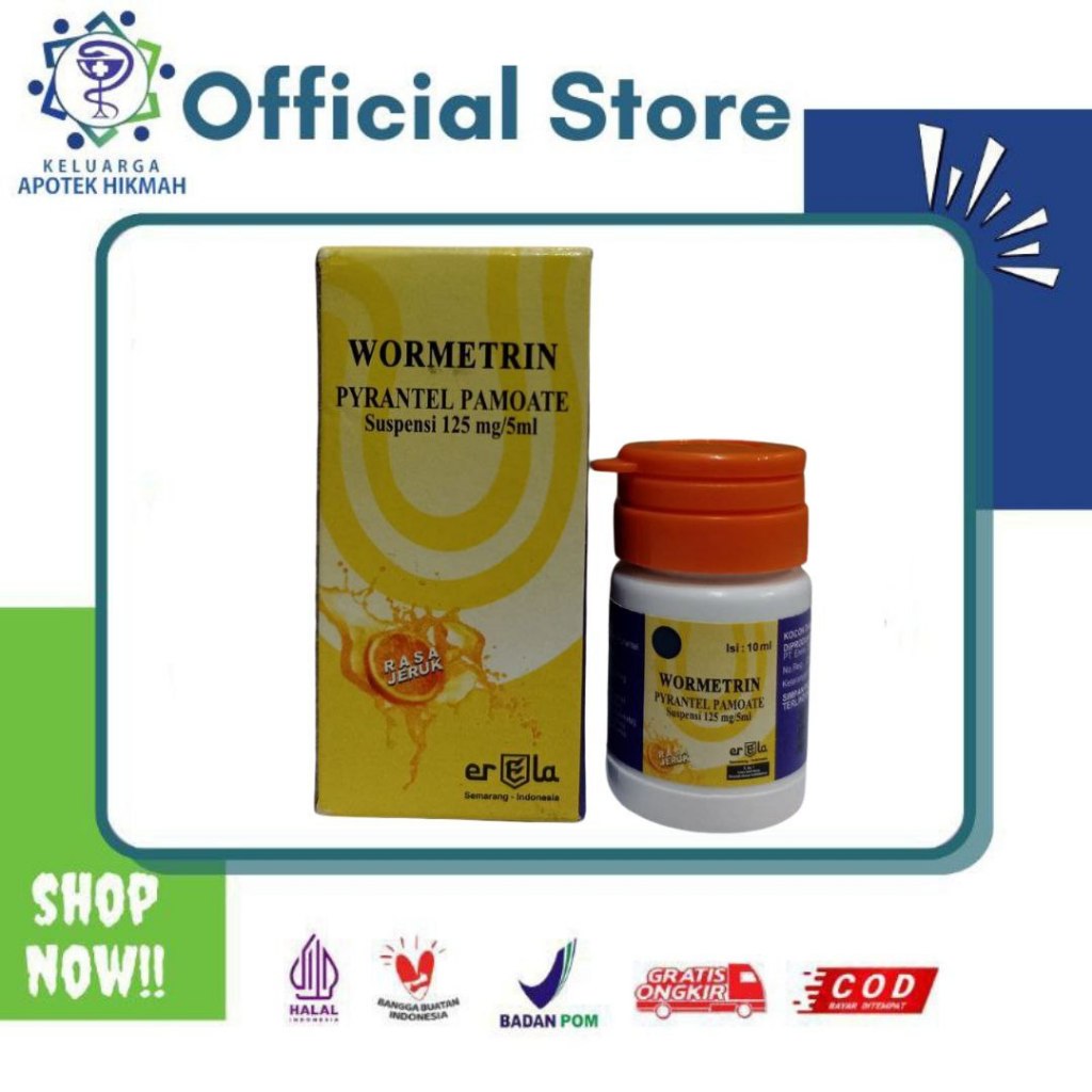 Wormetrin Konvermex syrup 125 pyrantel pamoate suspensi