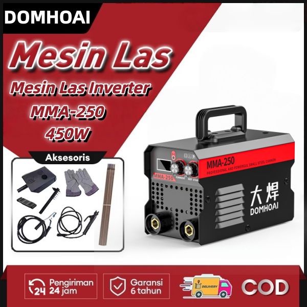 Domhoai Mesin Las Inverter MMA-250 220V Akurasi Tinggi Mesin Las Listrik Mesin Las Mini untuk DlY La