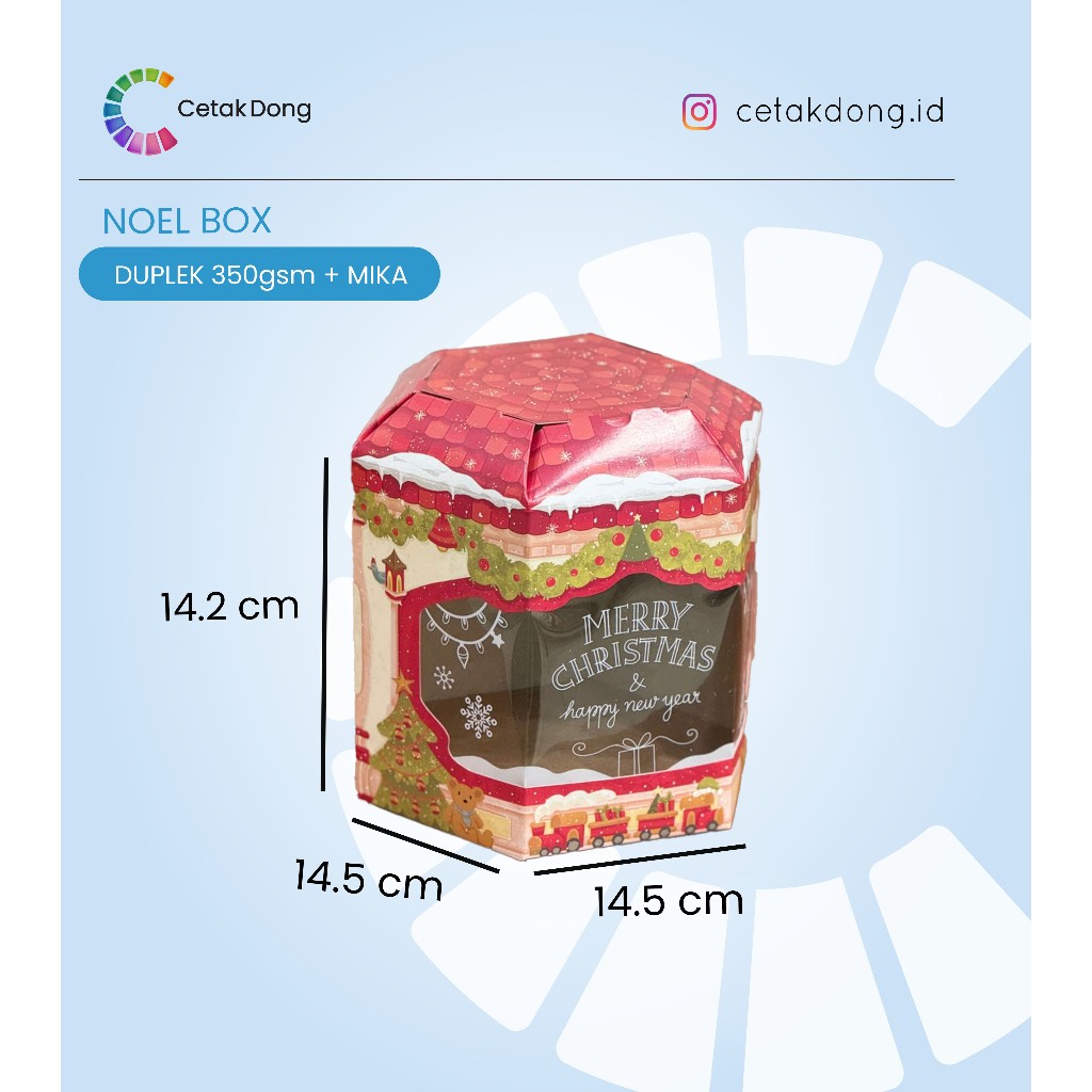 BOX HAMPERS NATAL TOPLES BULAT MUAT SAMPAI 3 TOPLES KUE KERING