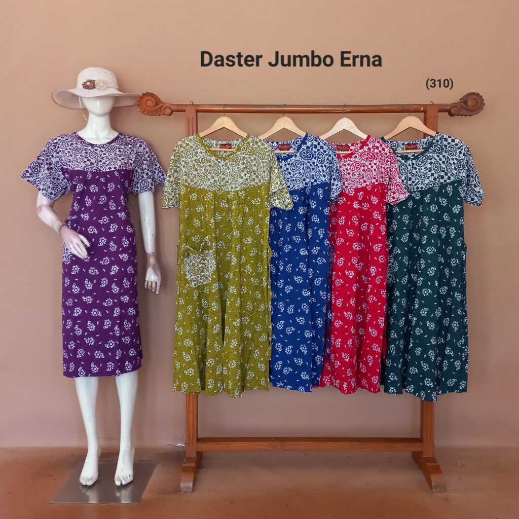 Daster Jumbo Erna By Putri Diana Busui Bahan Rayon Halus Dress Kekinian