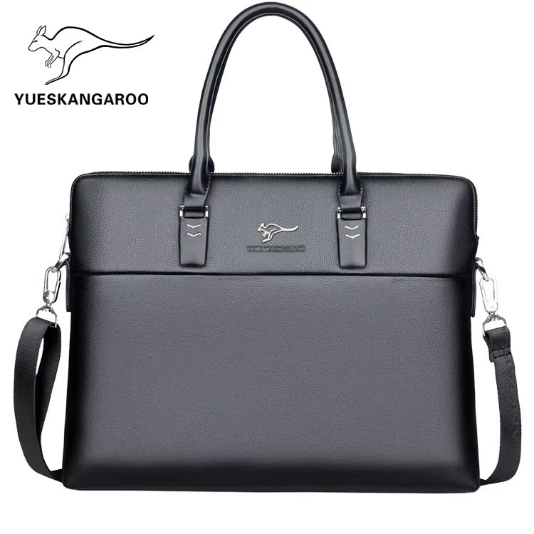 YUESKANGAROO Tas Jinjing Unisex Desainer Mewah dan Elegan Tas Bisnis Bahan Kulit