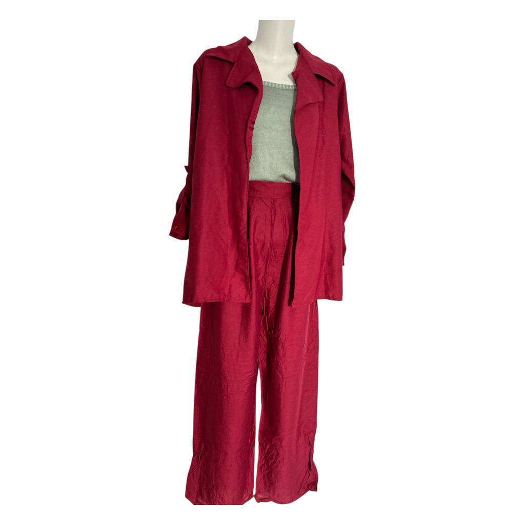 ONE SET MERAH KANTORAN - PRELOVED