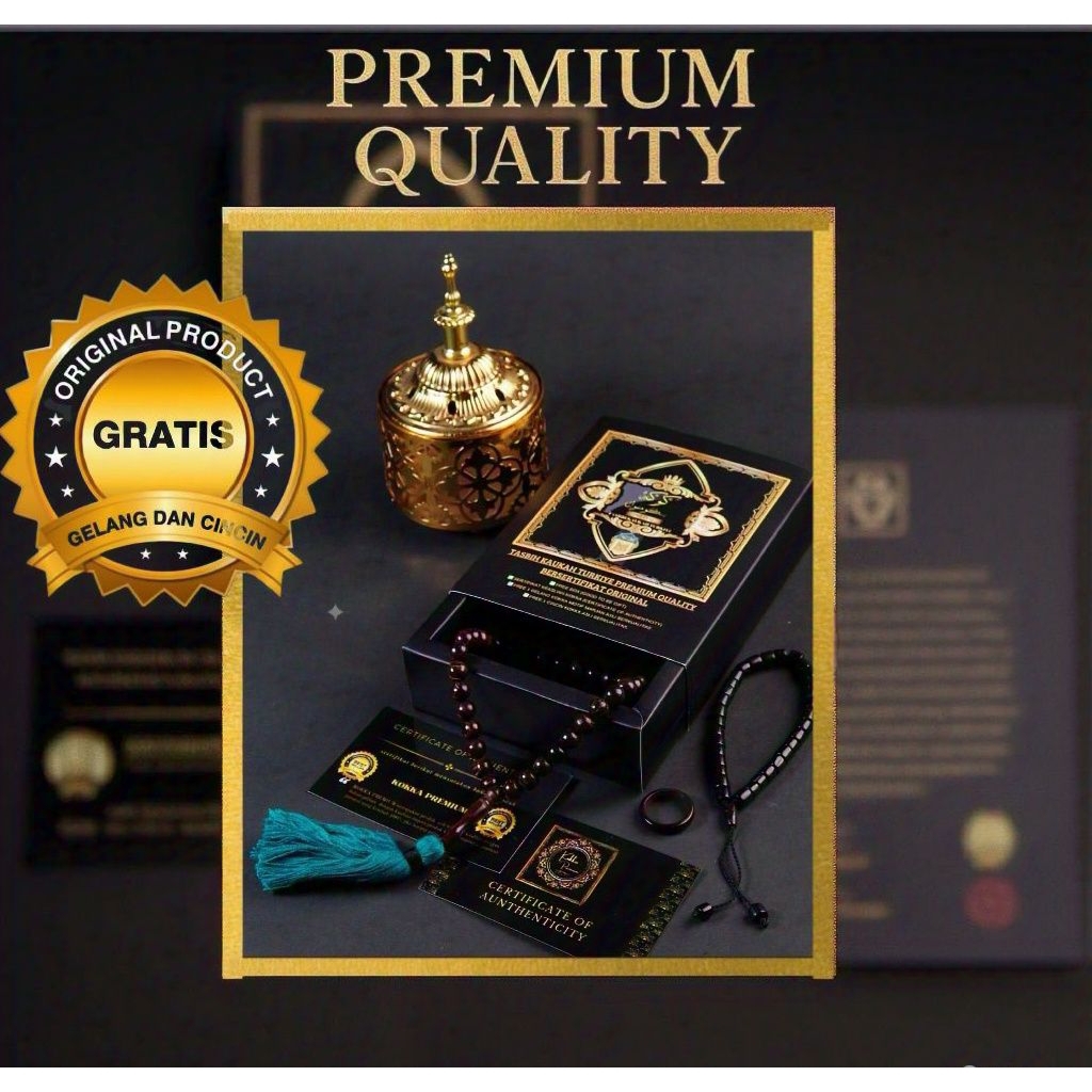 Tasbih Kokka 8 MM Asli Premium Tasbih Kokka Murah Tasbih Kokka Turki Tasbih Kokka Bersertifikat Tasb