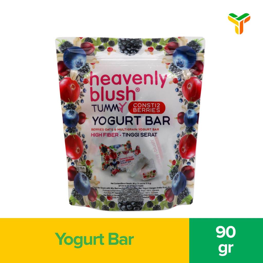 Heavenly Blush Tummy Yogurt Bar Berries 10X9 G