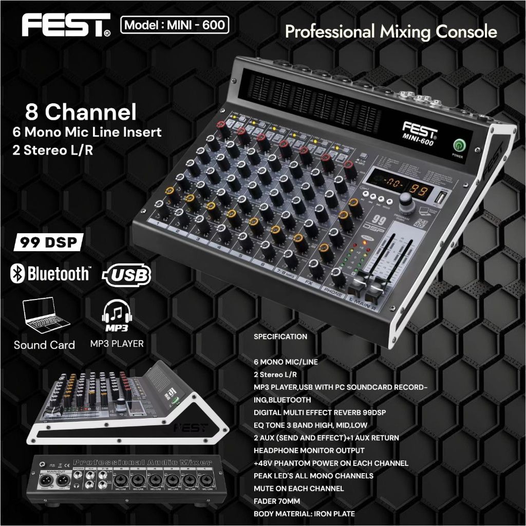 mixer audio original fest mini mixer recording mixer live steaming mixer soundcard karaoke