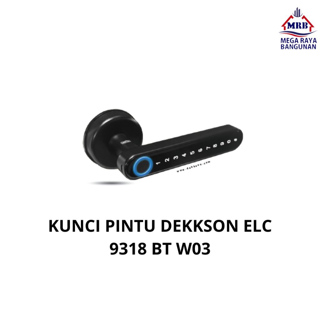 KUNCI PINTU ELC DEKKSON 9318 BT W03 - KUNCI SMARTLOCK ALAT SMARTLOCK DOOR LOCK SMART OTOMOTIF PINTU 