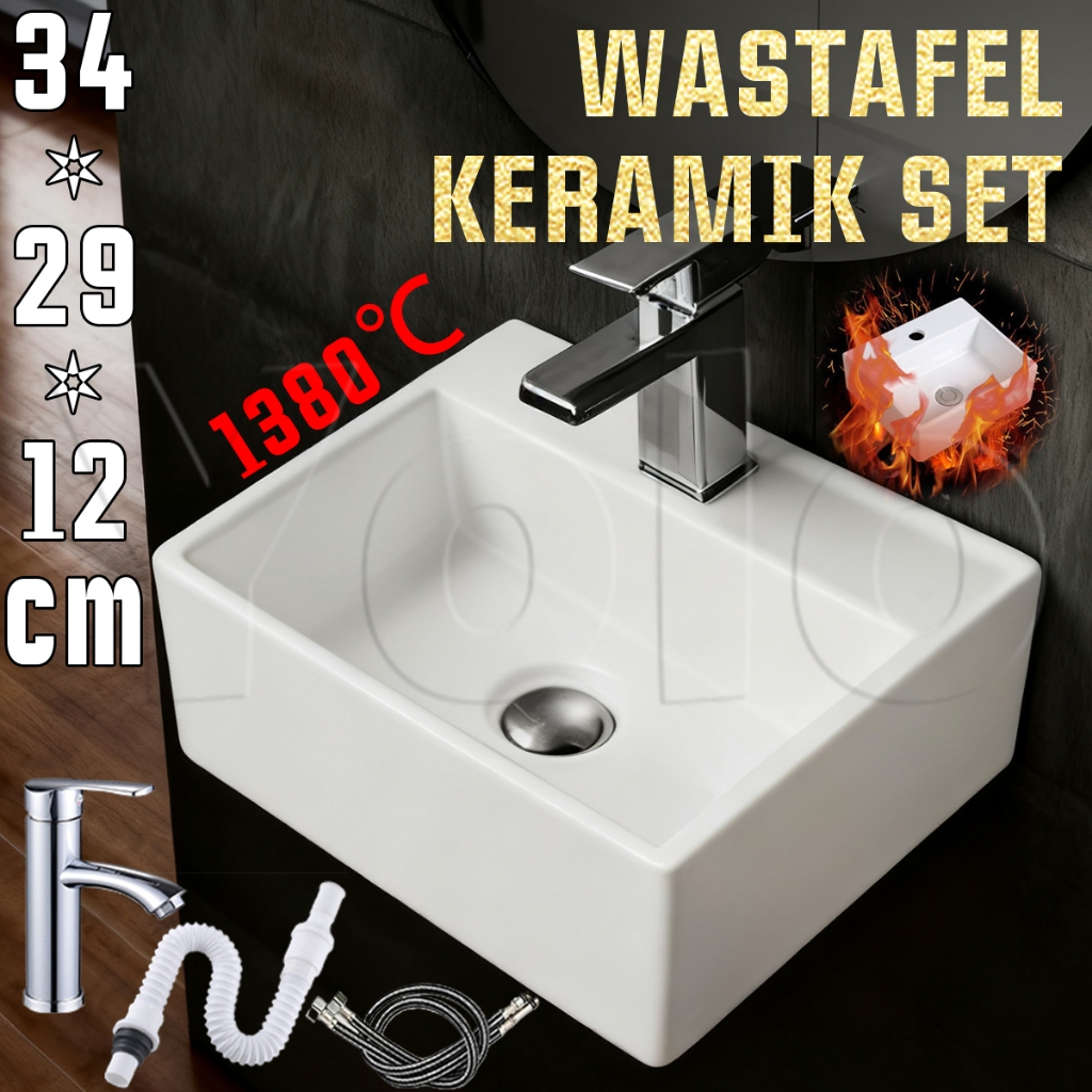 Wastafel Keramik Kotak Dengan Wastafel Cuci Tangan Meja Set Kotak Keramik Europe Enchanting Wastafel