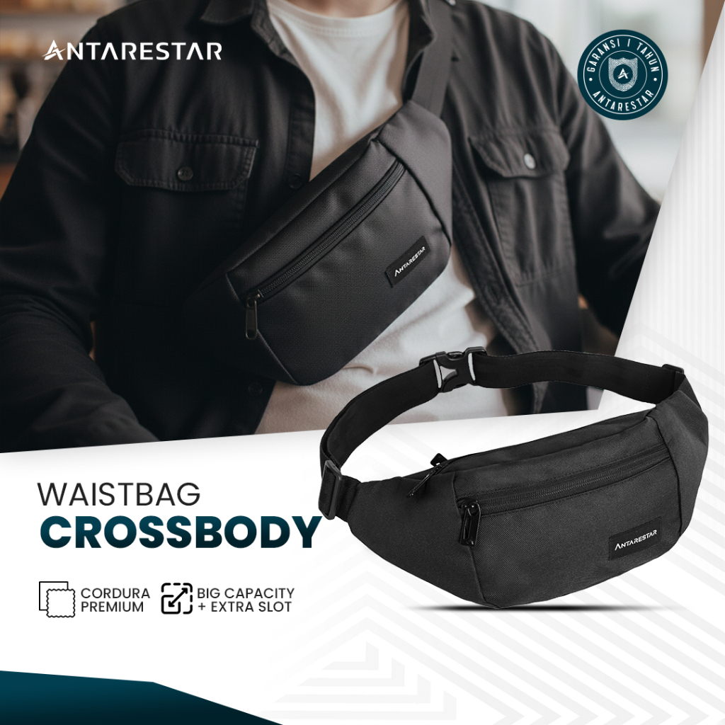 ANTARESTAR Official - Tas Selempang Pria Wanita Waist Bag Crossbody Outdoor