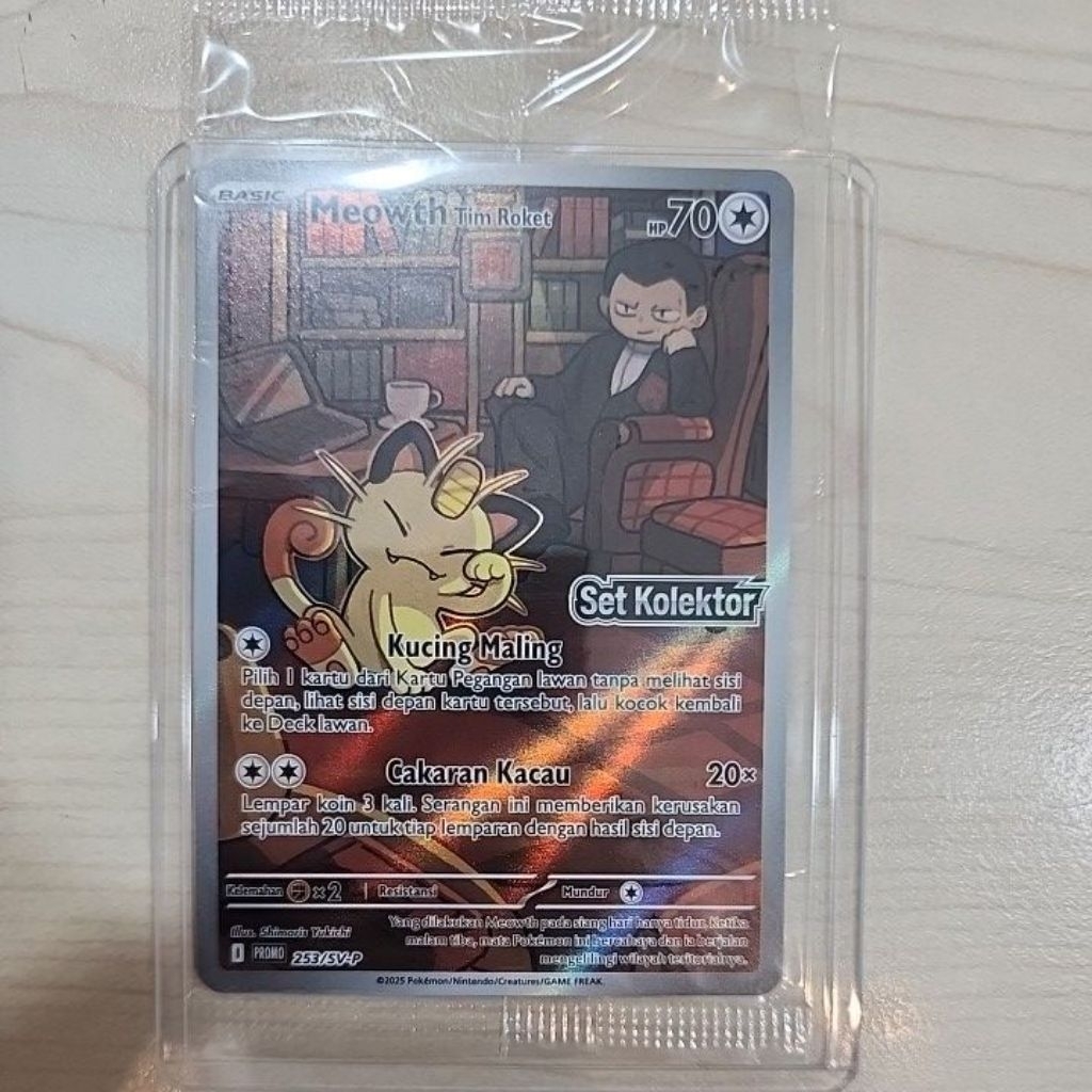pokemon- set kolektor meowth tim roket