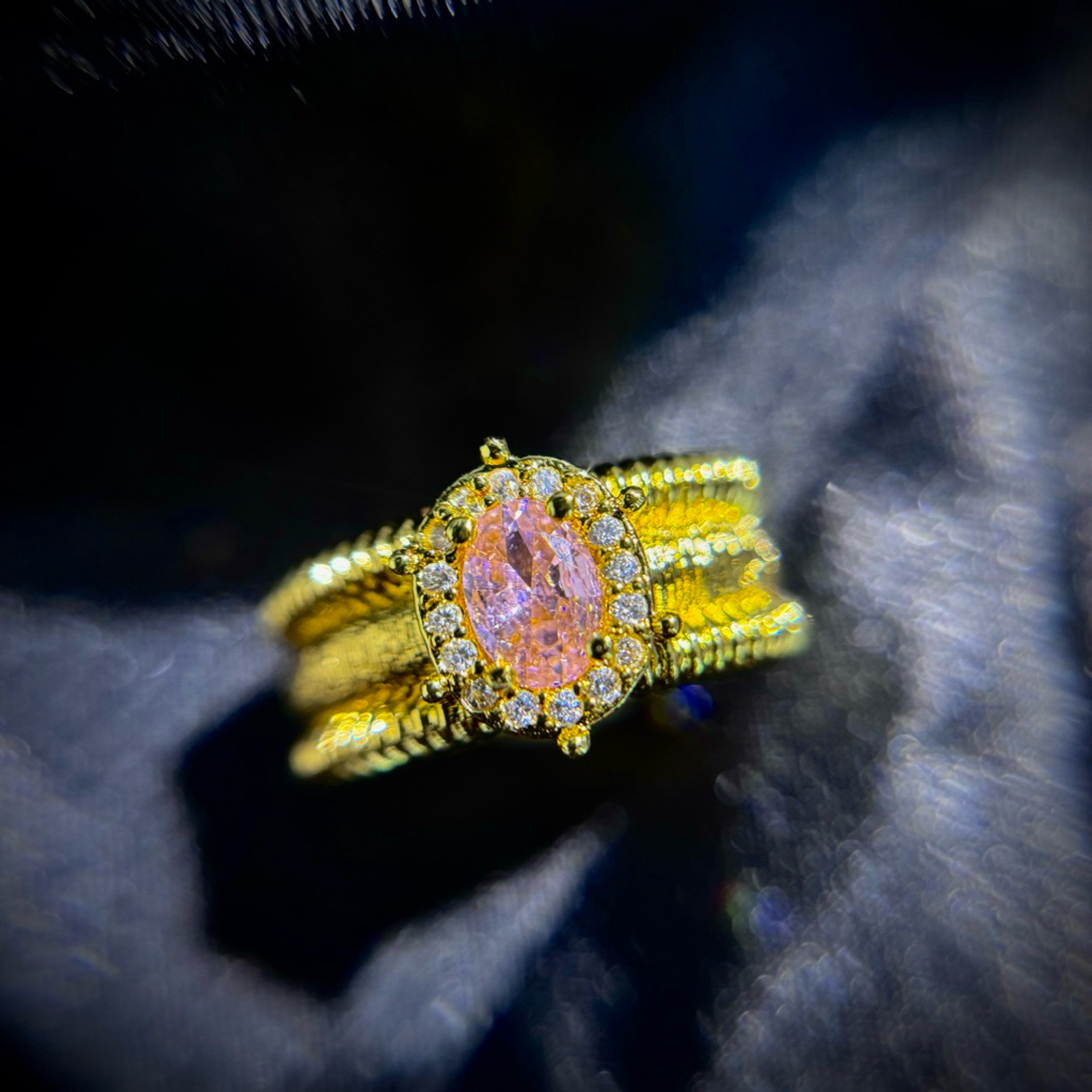 Cincin Permata Emas Pasir Vietnam 100% Asli