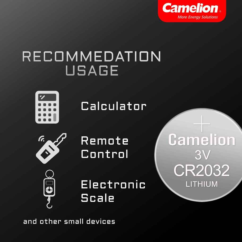 ready stock camelion baterai ultra lithium cr2032 bp2 - camelion baterai koin cr2032