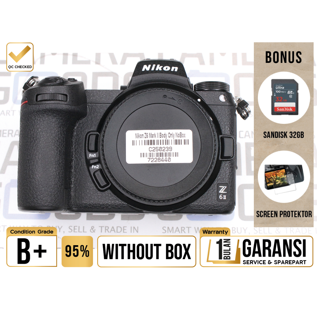 Kamera Nikon Z6 II Full Frame Camera Digital Mirrorless Second Bekas Grade B+ / Nikon Z6II - C250239