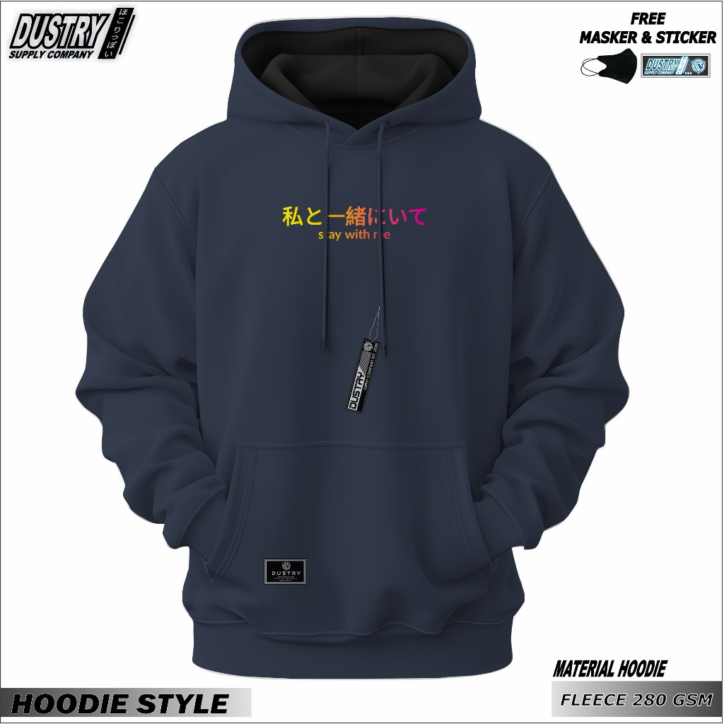 Sweater Hoodie Pria Terbaru 2025 STAY WITH ME Kekinian Hoddy Cowo Distro Original Switer Hoddie Bran