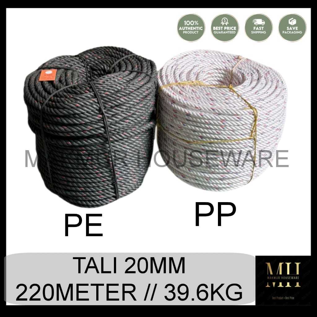 (1 METER) TALI TAMBANG 20MM / TALI TAMBANG NILON 20MM / TALI TAMPAR 20MM
