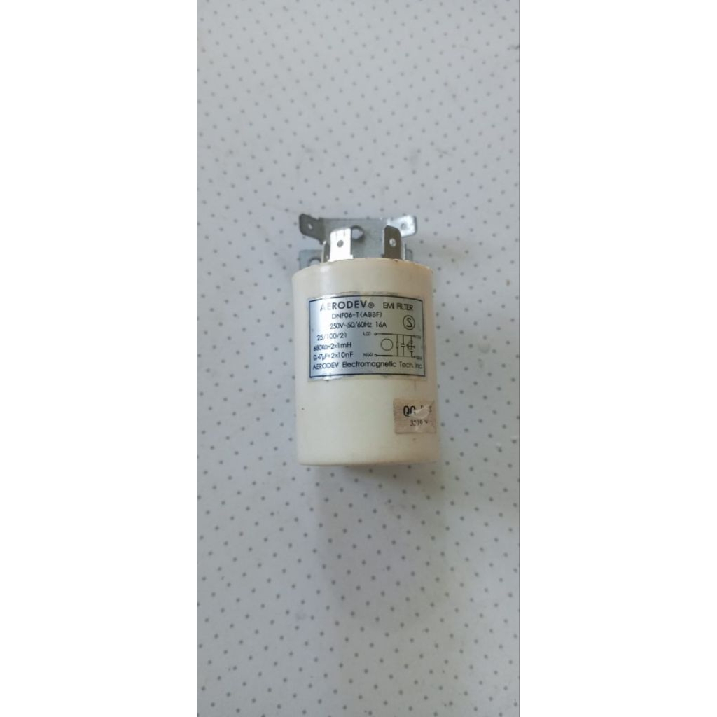 EMI FILTER AERODEV DNF06-T(ABBF) 250V-50/60Hz 16A MESIN CUCI DENPO FRONT LOADING DFL8-10G