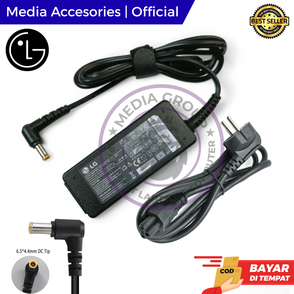 Adaptor TV MONITOR LC LG 19V 1.3A + KABEL POWER