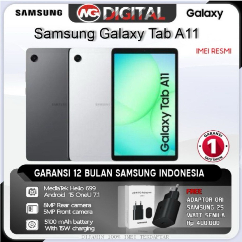 Samsung Galaxy [Tab A11 4/64 Lte] [Tab A11 WIFI 4/64] Garansi Resmi SEIN