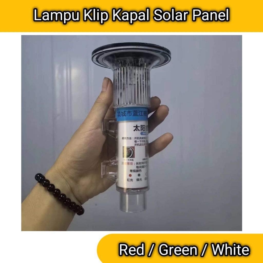 Lampu Klip Jaring Nelayan Lampu Navigasi Kapal Boat Yarch Lampu Terpedo Solar Panel