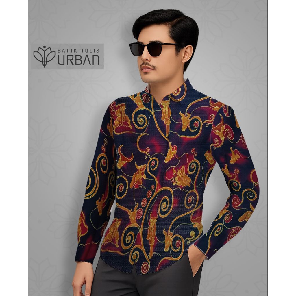 kain batik tulis malangan motif bantengan