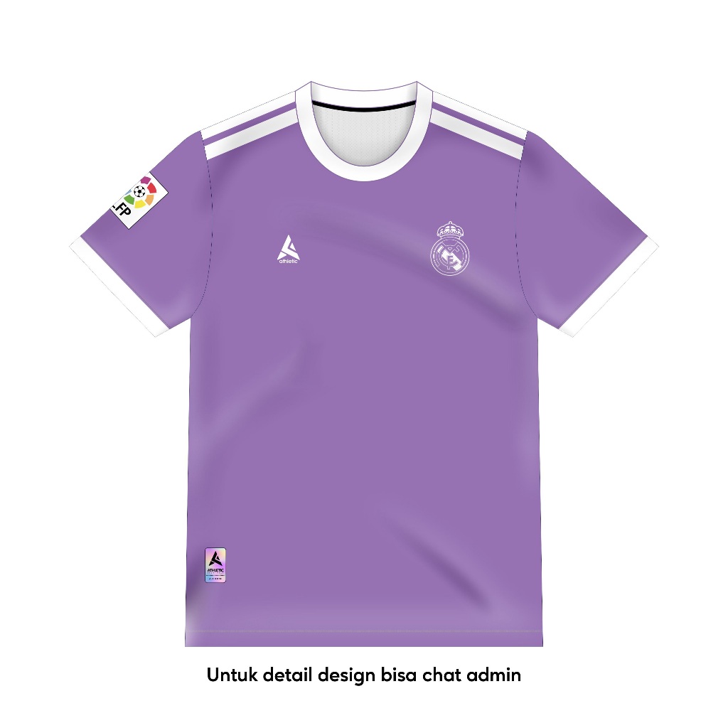 ATHLETIC SPORTWEAR - Jersey Vintage Bola Fantasy Real Madrid Away 2016-17 Fullprinting Casual - Atas