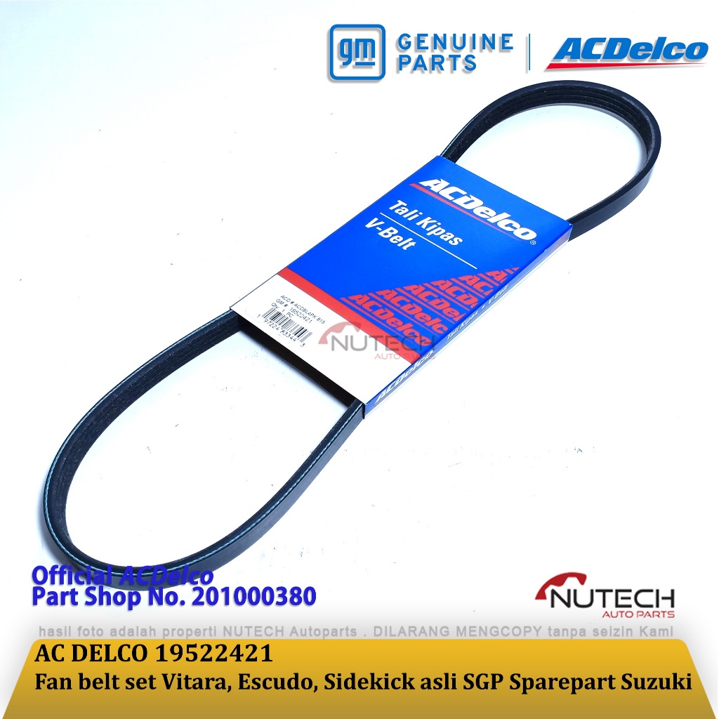 Fanbelt V Belt Fan Belt 4PK 815 VITARA ESCUDO Ac Delco