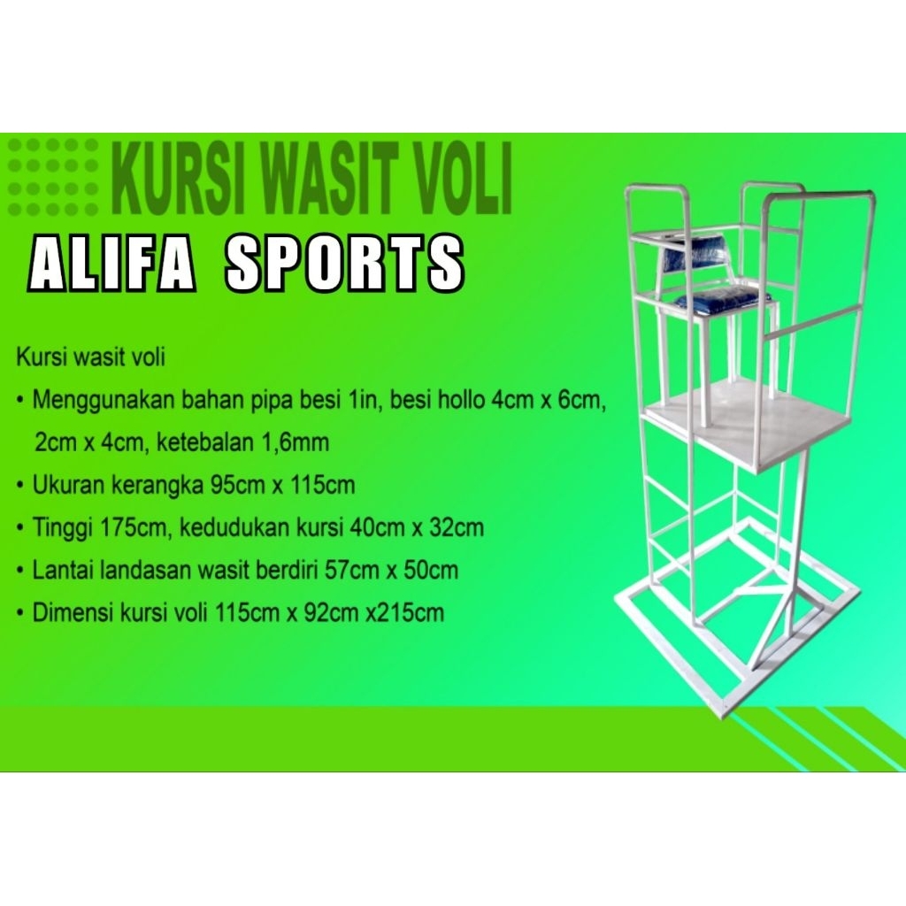 kursi wasit volly bahan yg di gunakan pipa 1in (dikirim langsung via Shopee)