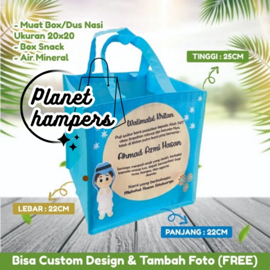 Tas Khitan Tas Walamah Tas Walimatul Khitan Tas Berkat Khitanan Tas jinjing Tas Souvenir Goodiebag M