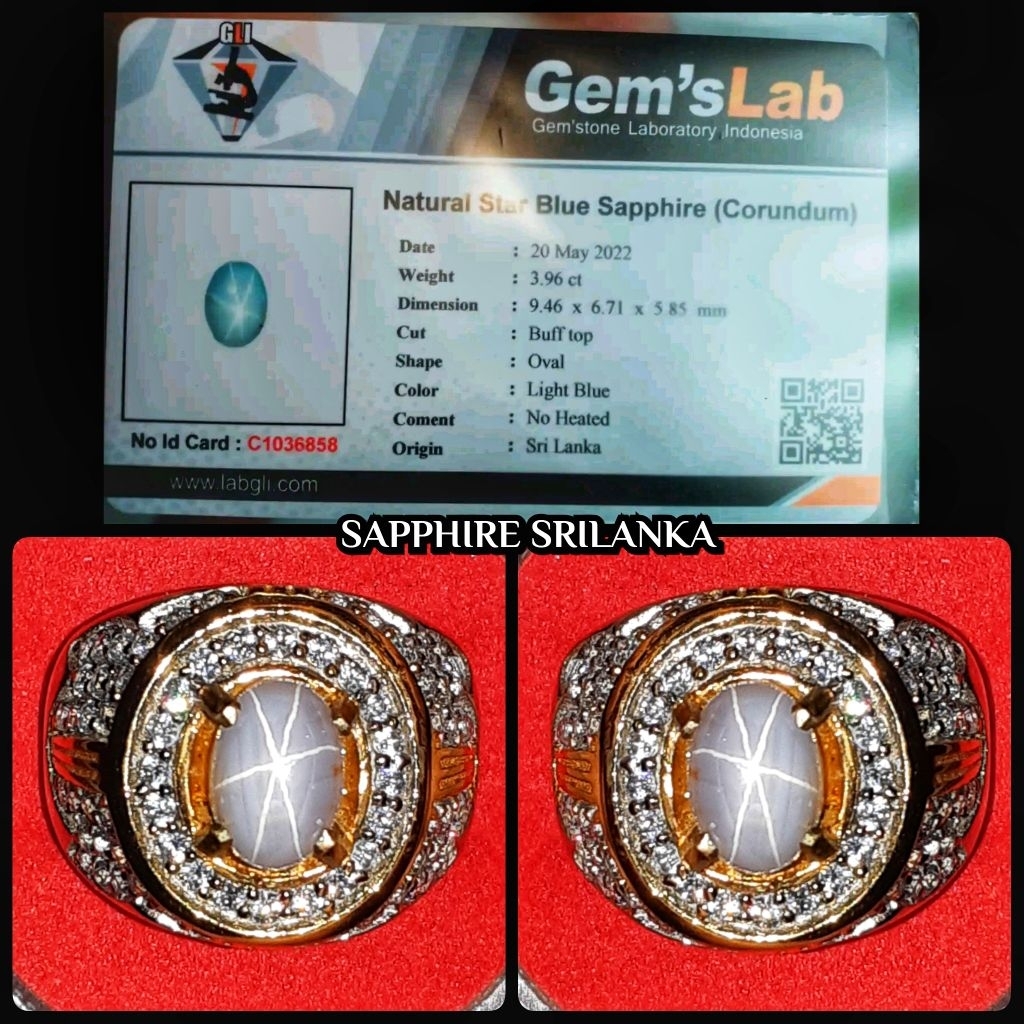 batu star sapphire ceylon asli tambang srilanka