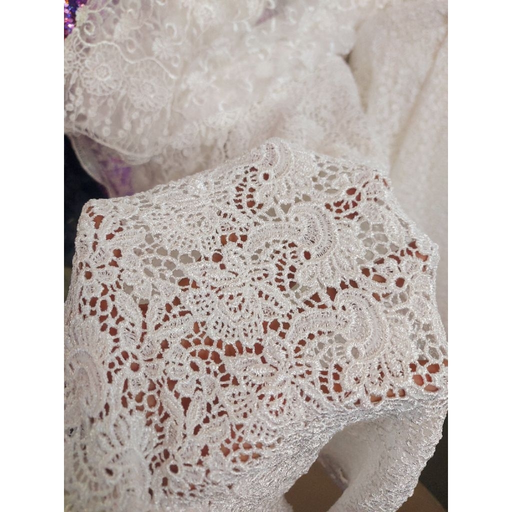 kain brokat prada premium  - kain brokat prada meteran  - kain brokat katun prada ( BW) ic