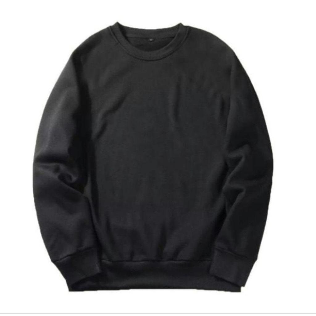 SWEATER CREWNECK POLOS HITAM PAKET USAHA