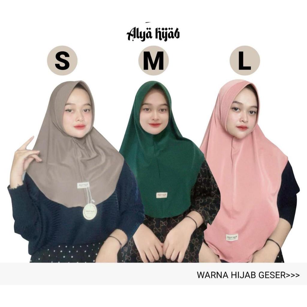 Alya hijab - Jilbab Bergo Hamidah Ukuran S M L Hijab Instan Jersey Premium kerudung Bergo Instan Dai