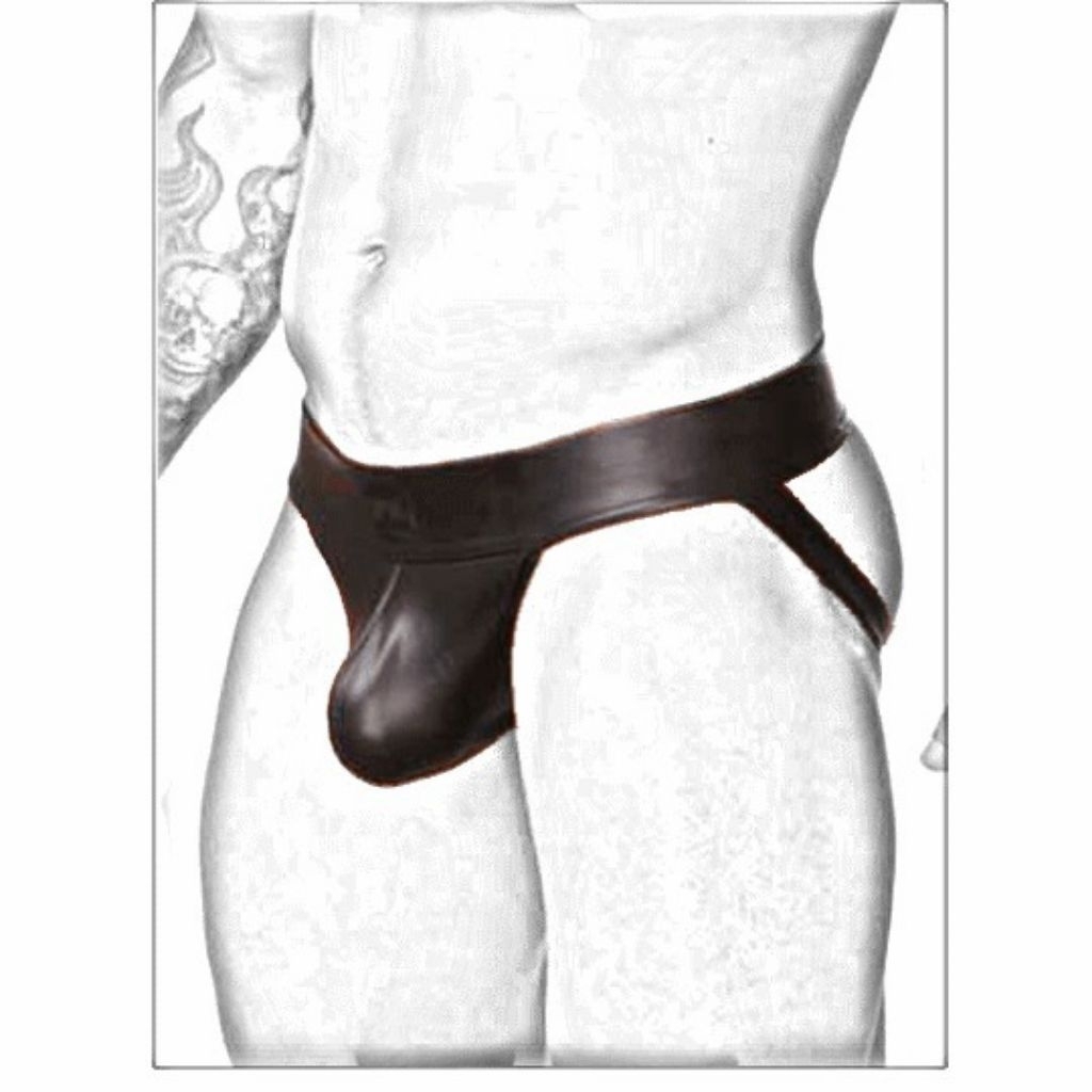 g string pria bahan kulit model belakang tali