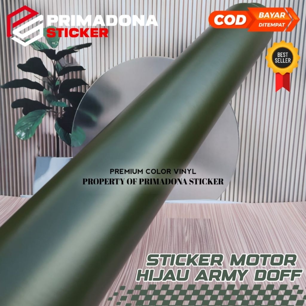 stiker sticker skotlet hijau Army Doff stiker pastel ukuran 45 cm x 50cm merk Maxdecal  untuk body k