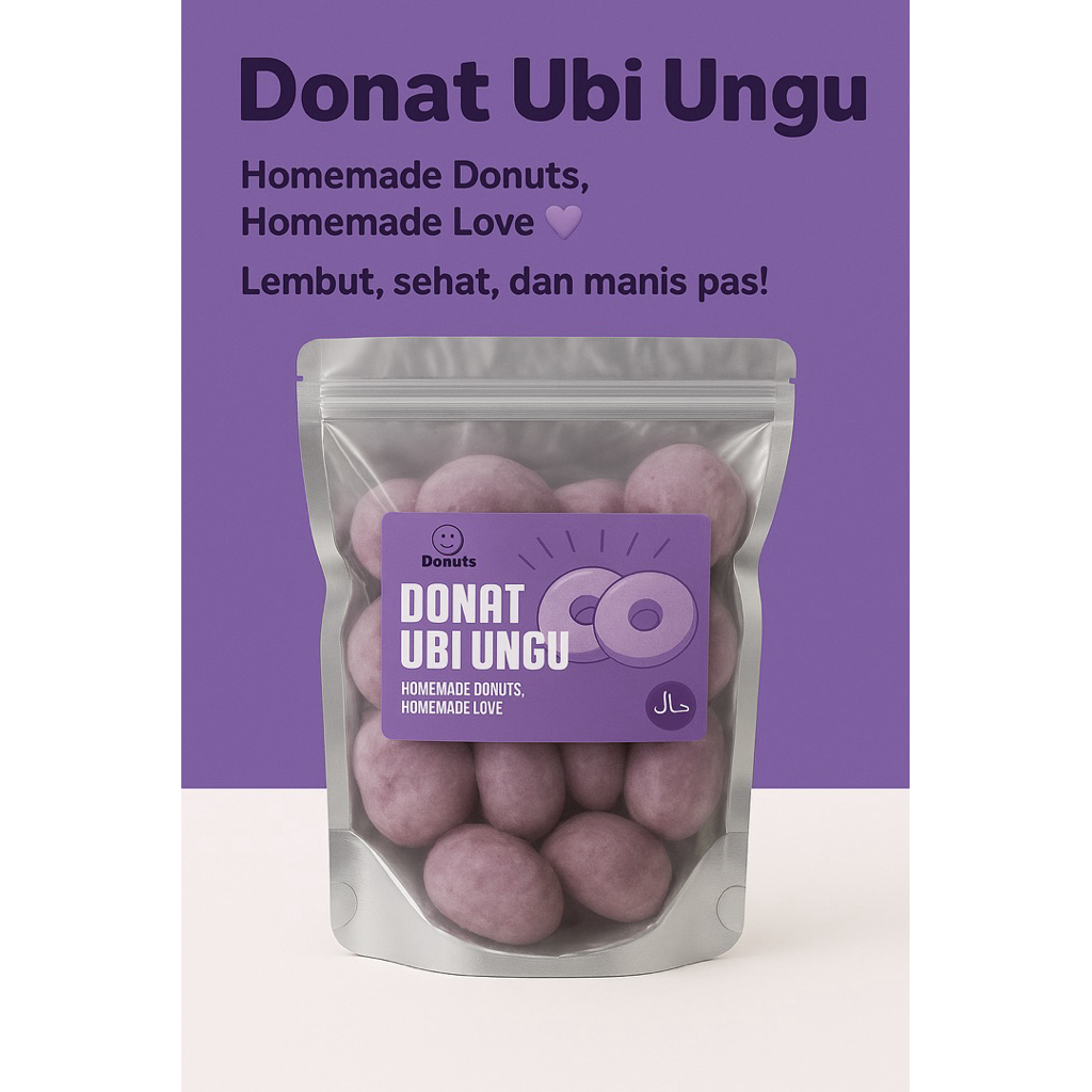 DONAT UBI UNGU FROZEN (FREE GULA HALUS)