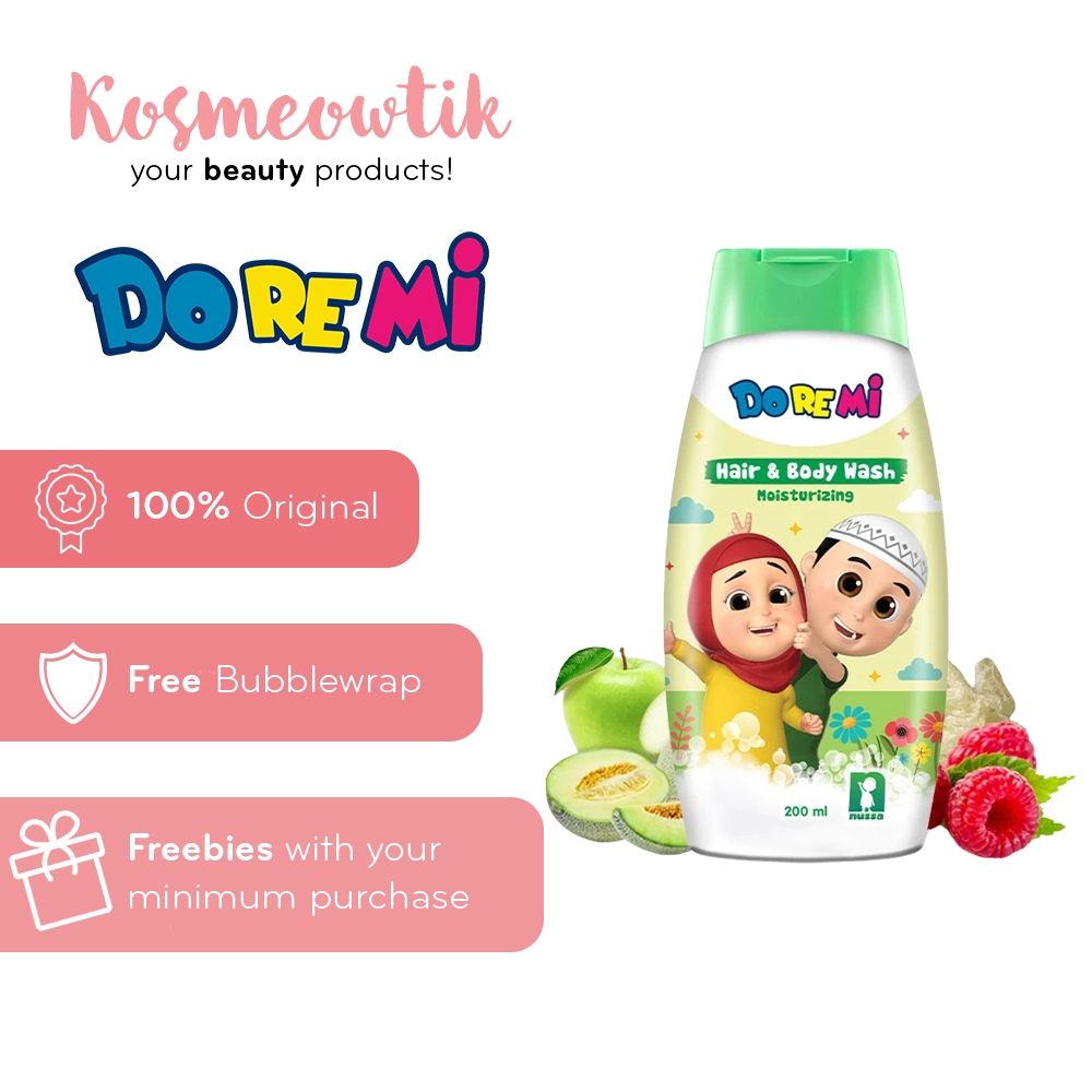 Doremi Hair & Body Wash Moisturizing 200ml - Sabun Mandi Cair