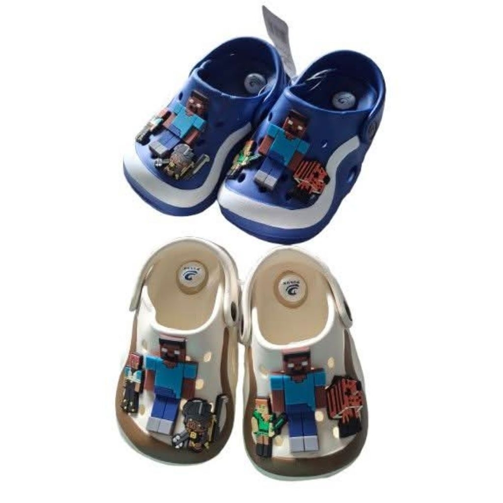 Sandal Selop Anak cowok baim fuji dulux mine craf ada bunyinya