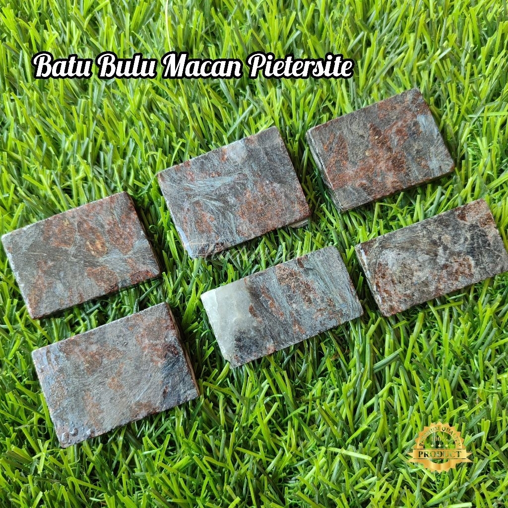 Bahan Batu Bulu Macan Pietersite Asli Natural Asli Natural / Bongkahan Batu Bulu Macan Pietersite As