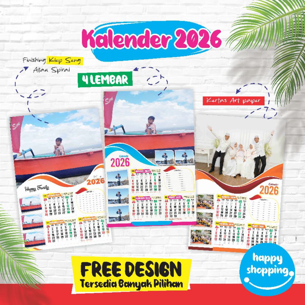 KALENDER 2026 CUSTOM // 4 LEMBAR //