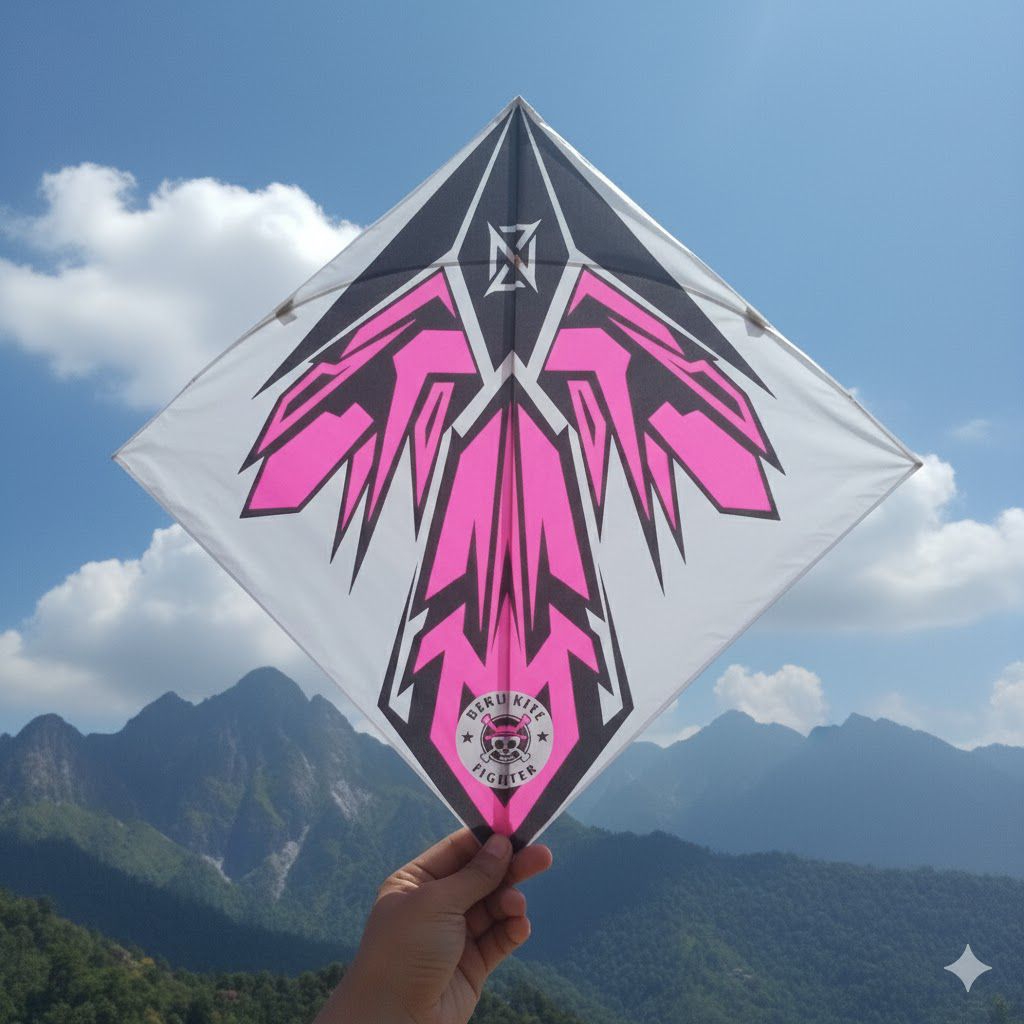 layangan sukhoi fiber super turmament lilitan kertas 2 warna