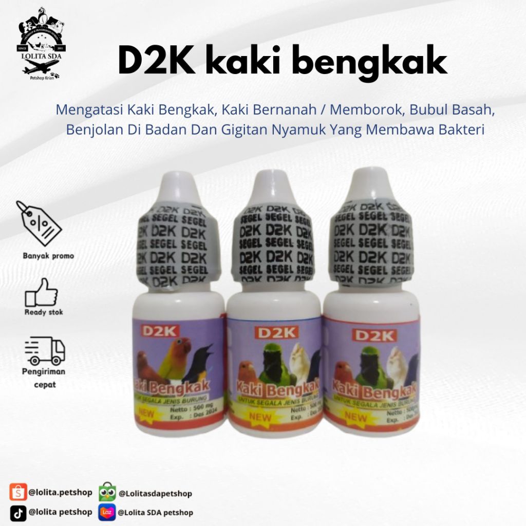 D2k Kaki Bengkak Obat Burung Sakit Kaki Iritasi Bengkak